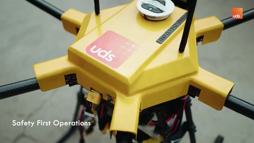 Drone top-down closeup